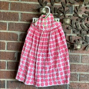 Peaches n cream monogrammed C letter dress girls